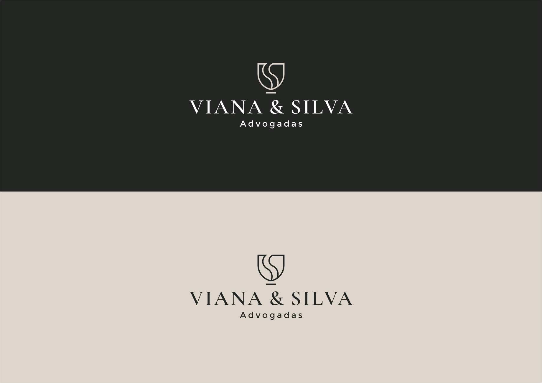 Logomarca para advogada Viane e Silva Advogadas Identidade Visual