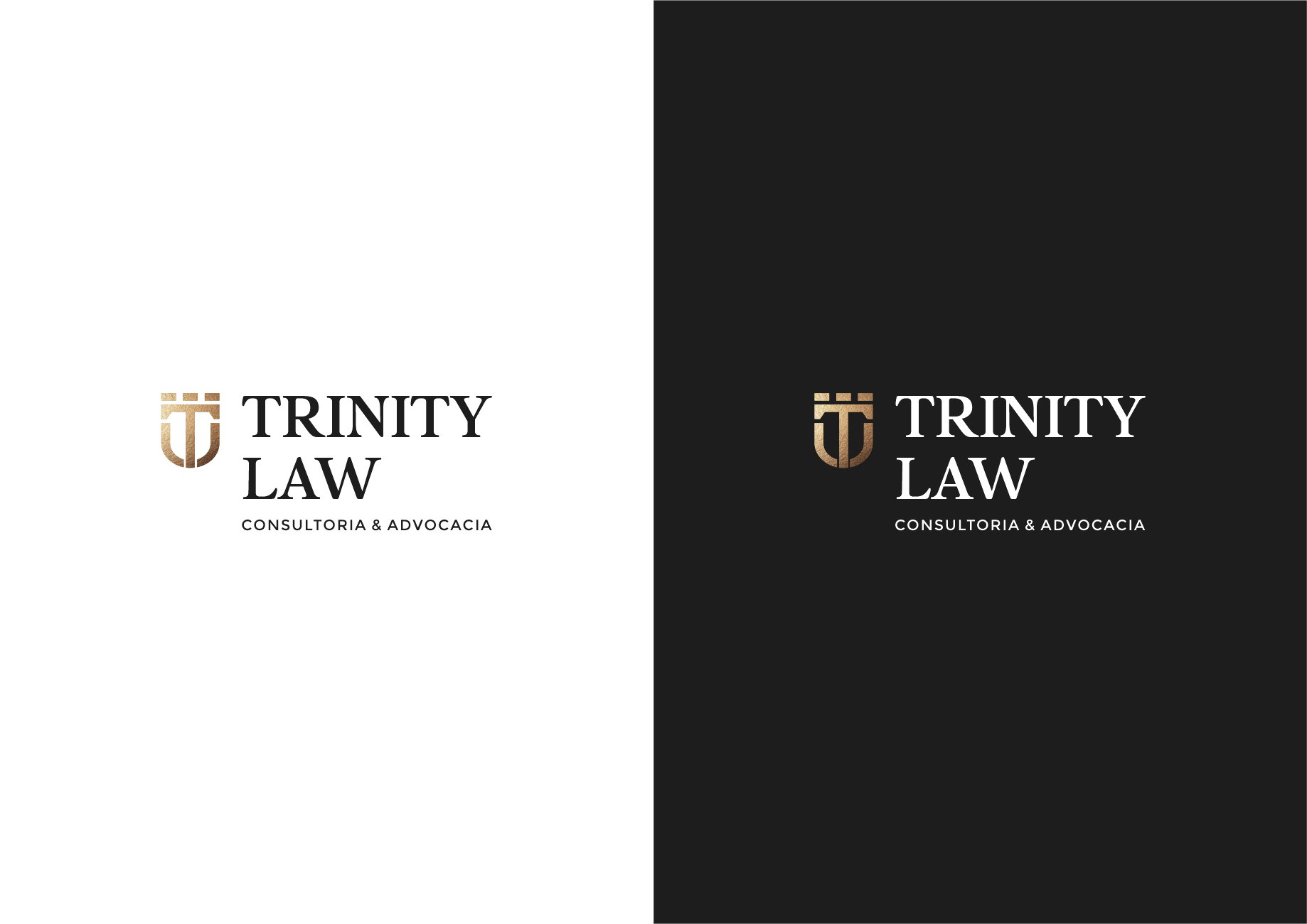 Logotipo Secundário Trinity Law Identidade Visual