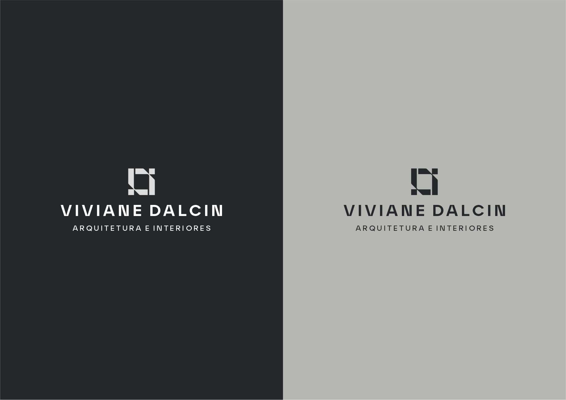 Logotipo de arquiteto Identidade Visual Viviane Dalcin Arquitetura