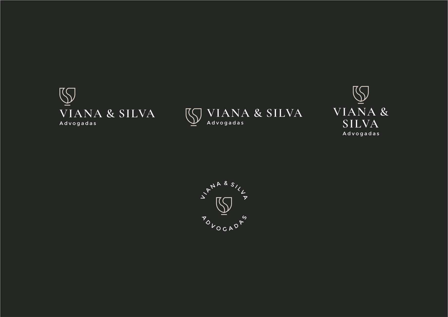 Logotipo para advogada Viane e Silva Advogadas Identidade Visual