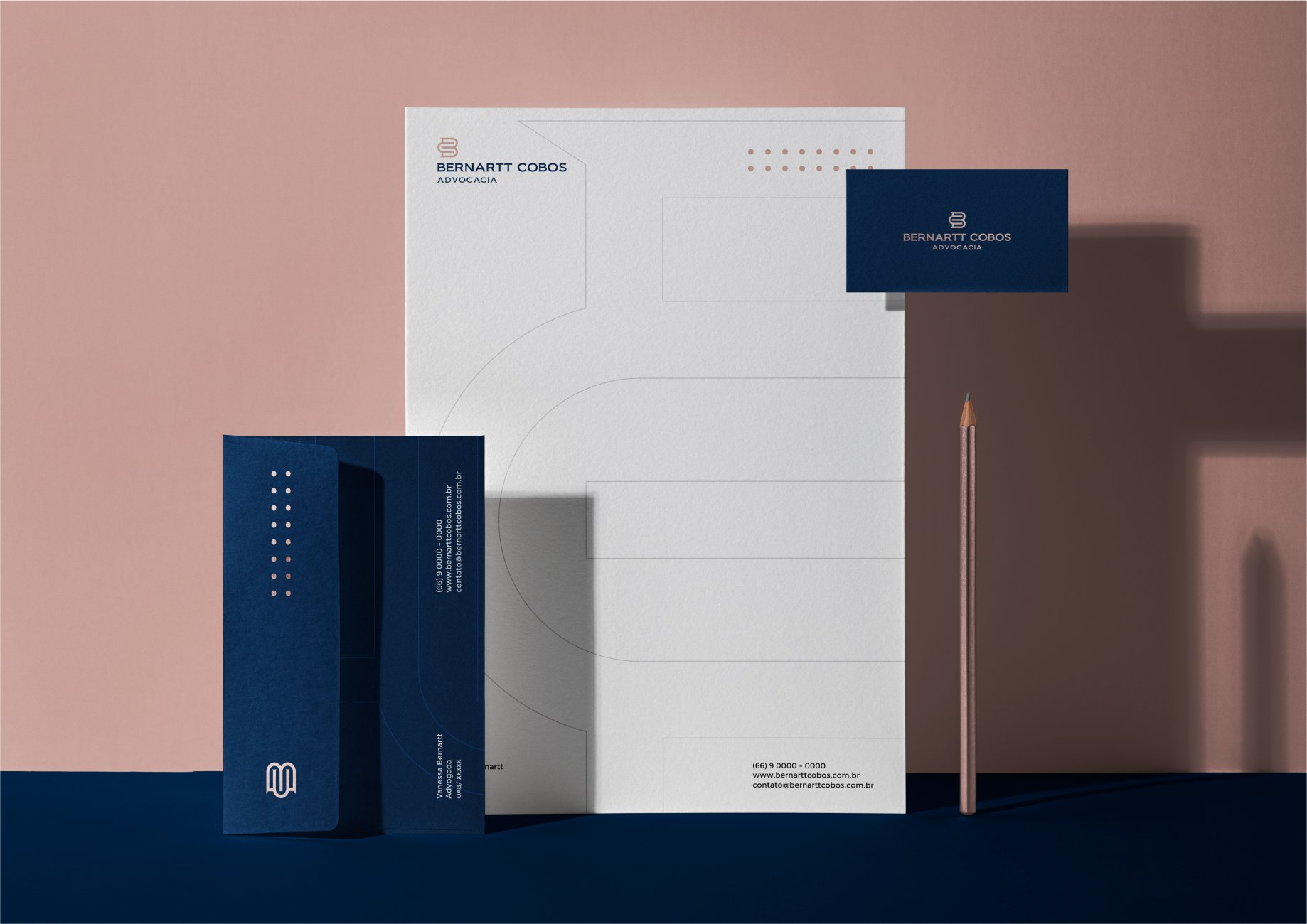 Papel Timbrado para Advogados Bernartt Cobos Identidade Visual