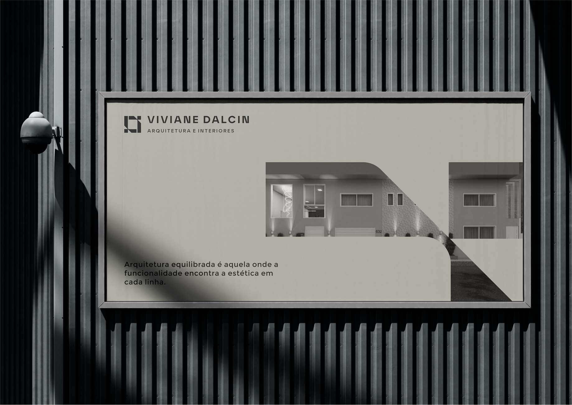 outdoor de arquitetura Identidade Visual Viviane Dalcin Arquitetura
